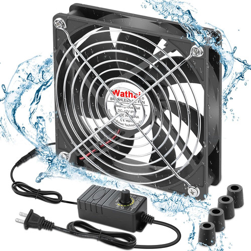120mm waterproof small box fan - 120mm,